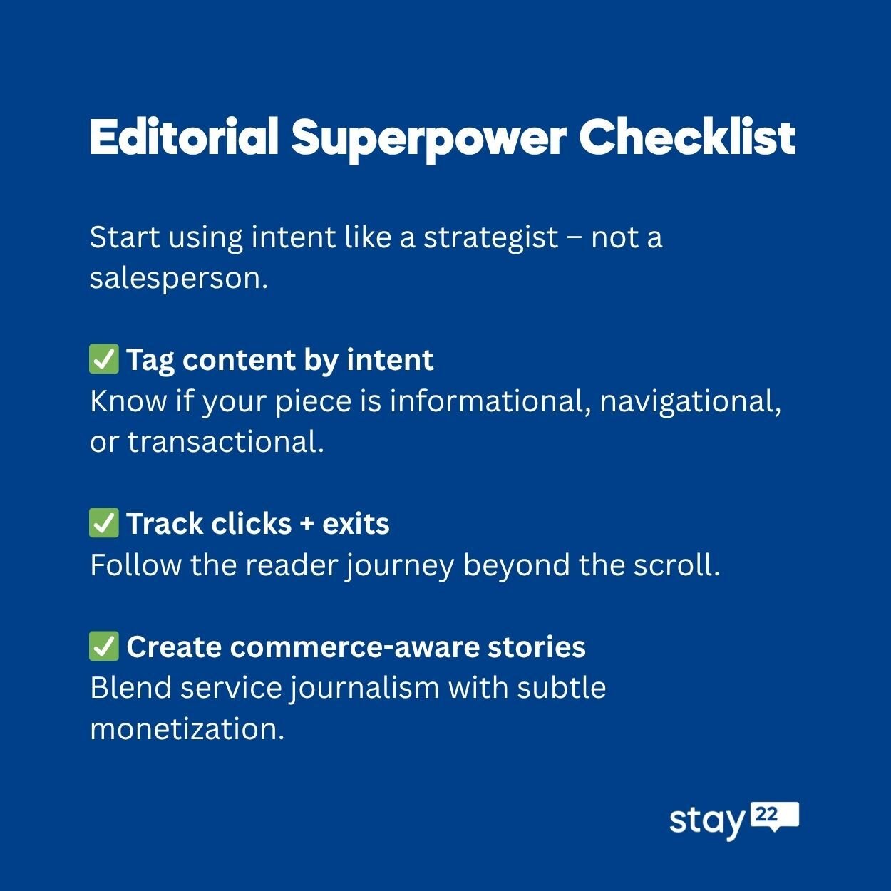 Publishers Checklist